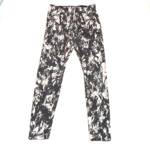 Women's Nike Leggings Sz S Black Pattern Just Do It Splatter Workout Sport Fun